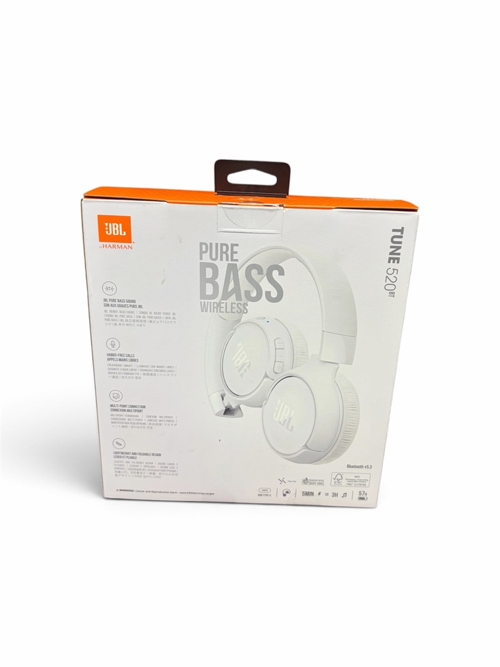 JBL White On-Ear Wireless Headphones - Tune Series - Picture 3 of 4